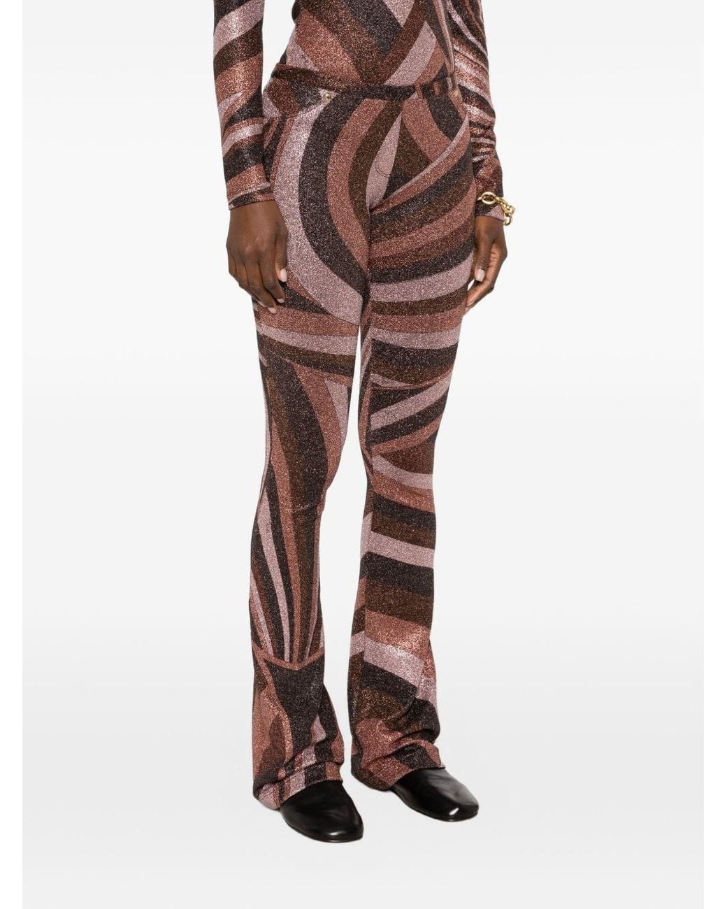 Emilio Pucci Red Printed Skinny Trousers