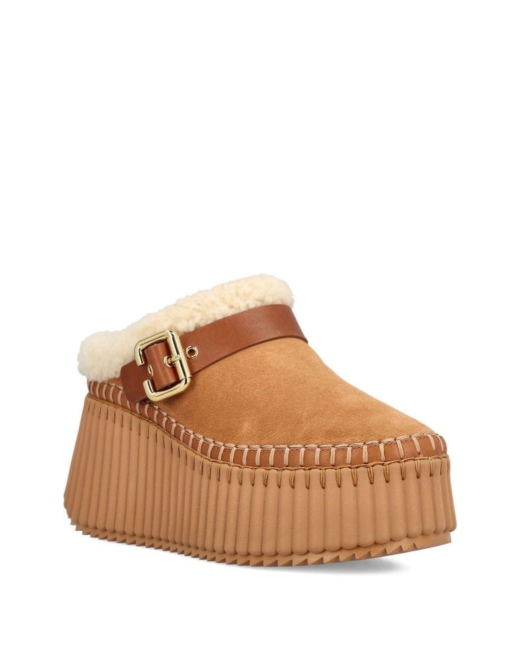 Chloé Brown Nama Platform Boots