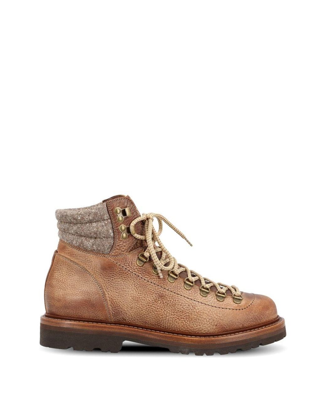 Brunello Cucinelli Brown Lace-Up Boots for men