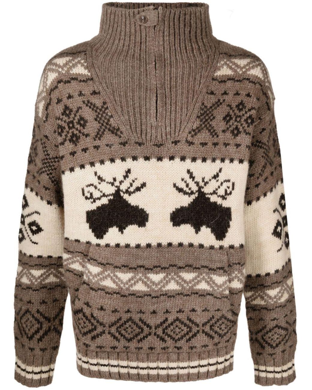 100 ％品質保証 Polo Ralph Lauren Moose Intarsia-Knit Jumper in Grey for Men トップス