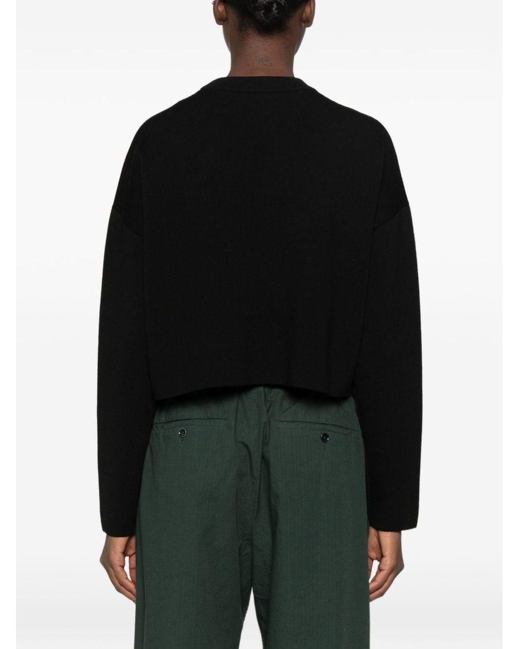 Loewe Black Wool Crewneck Sweater