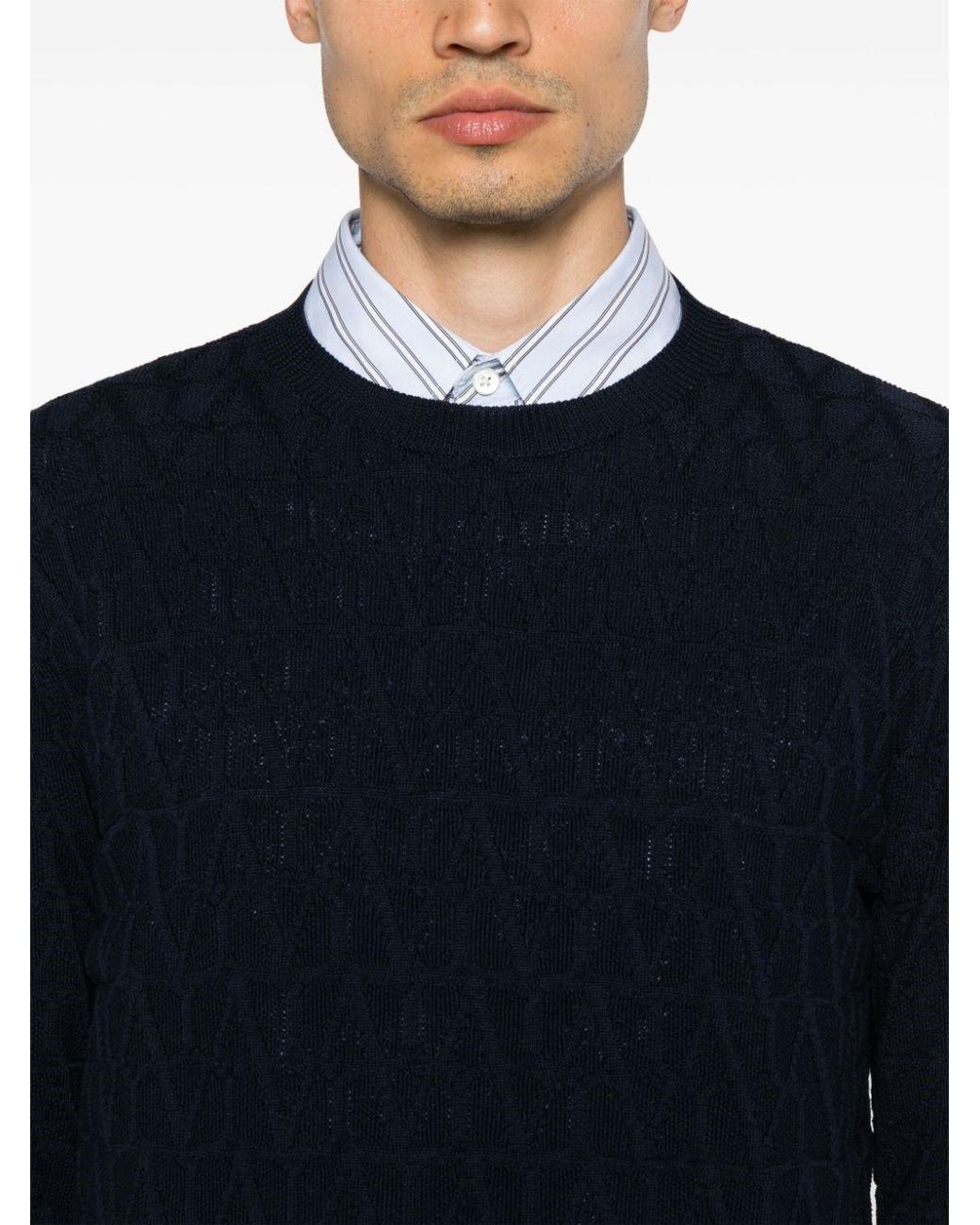Valentino Blue T-Shirt With Logo for men