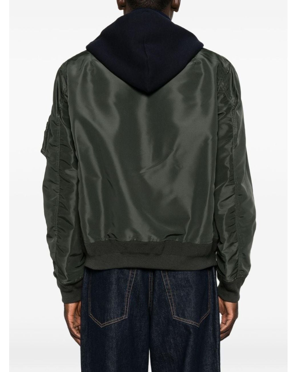 Sacai Black Zipped Sweatshirt By for men