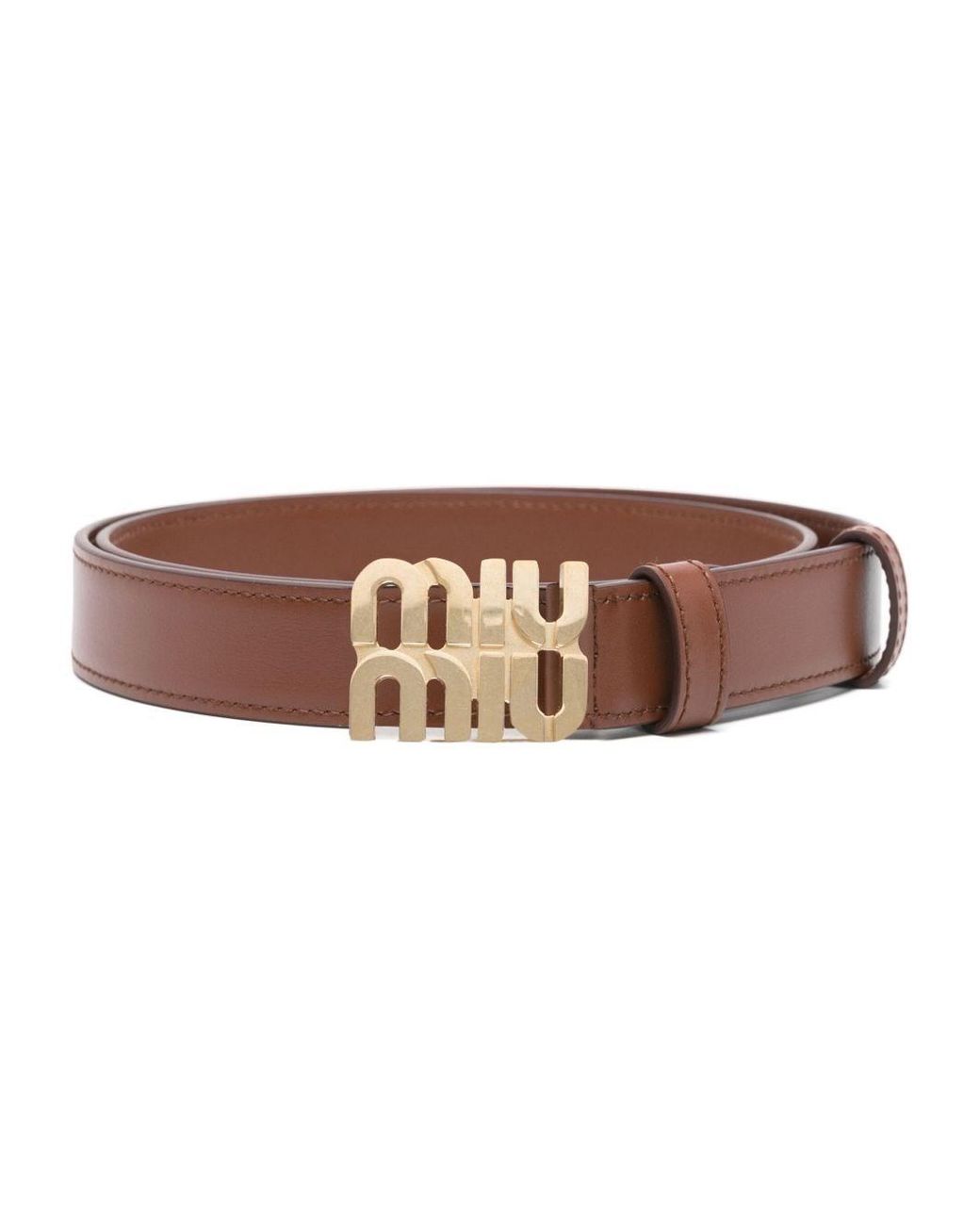 Miu Miu Brown Leather Belt