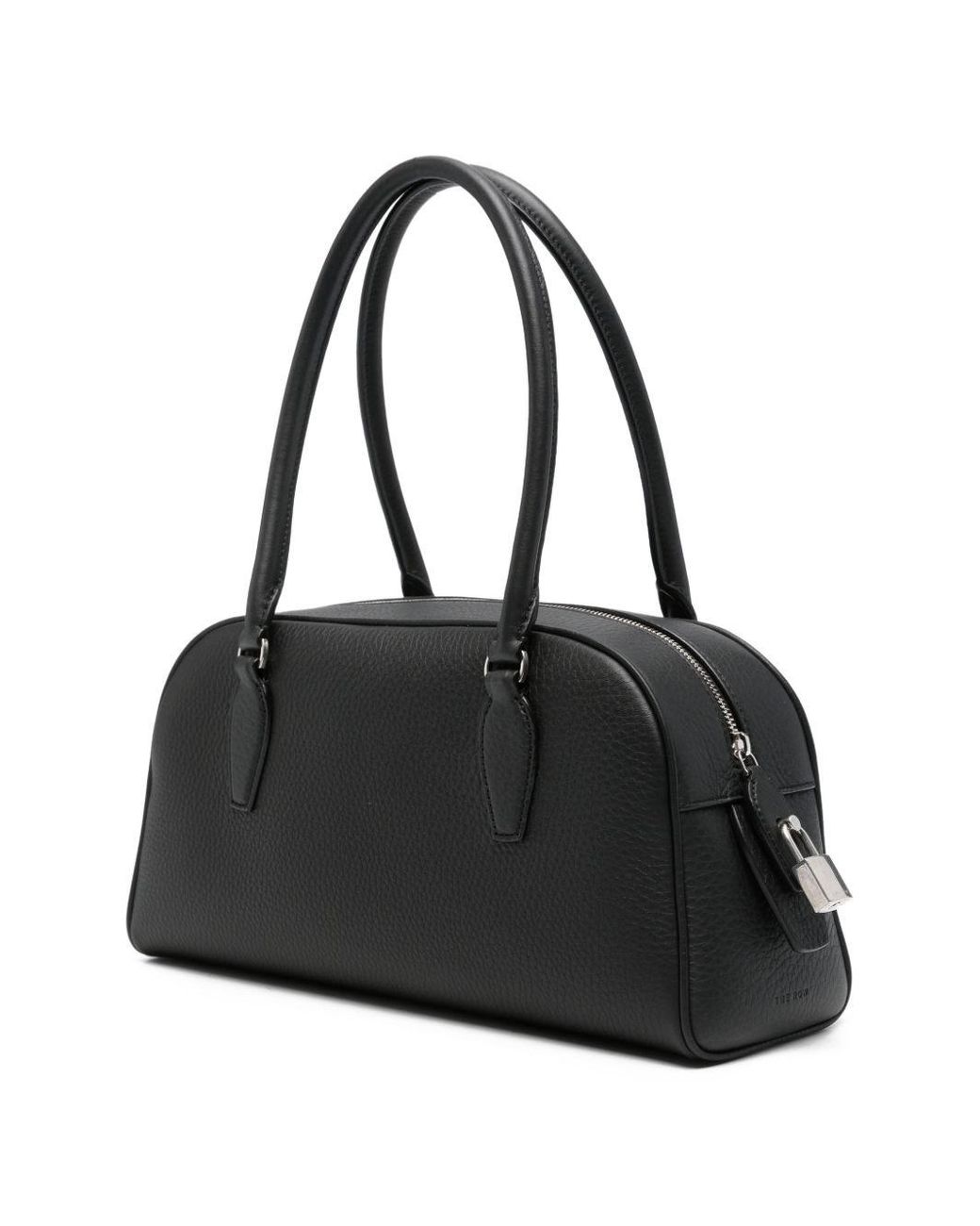 The Row Black India Small Leather Shoulder Bag