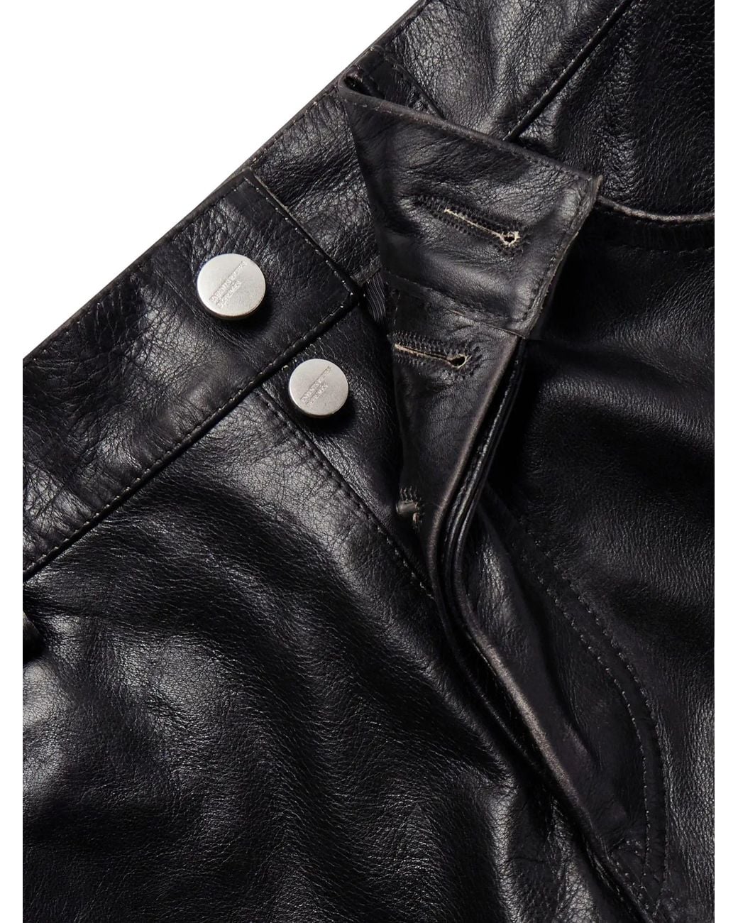 Enfants Riches Deprimes Black Leather Trousers for men