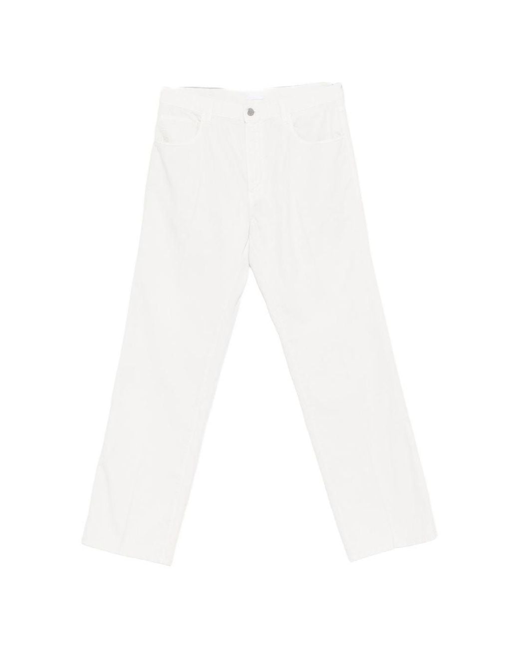 Prada White Denim Cotton Jeans for men