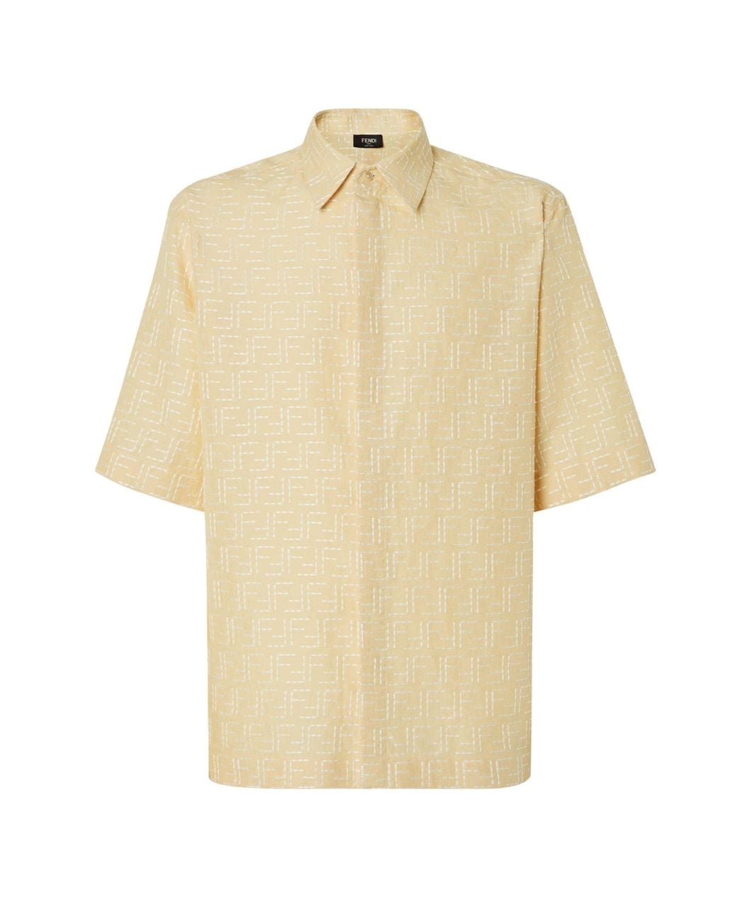 Fendi White Ff Jacquard Shirt for men