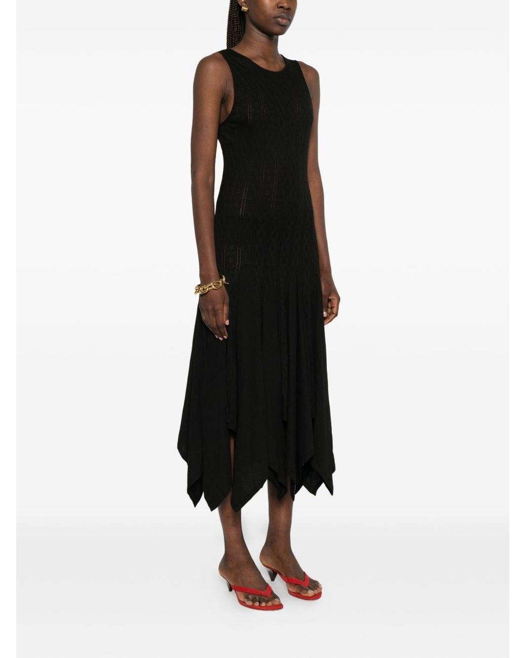 Loewe Black Cotton Long Dress