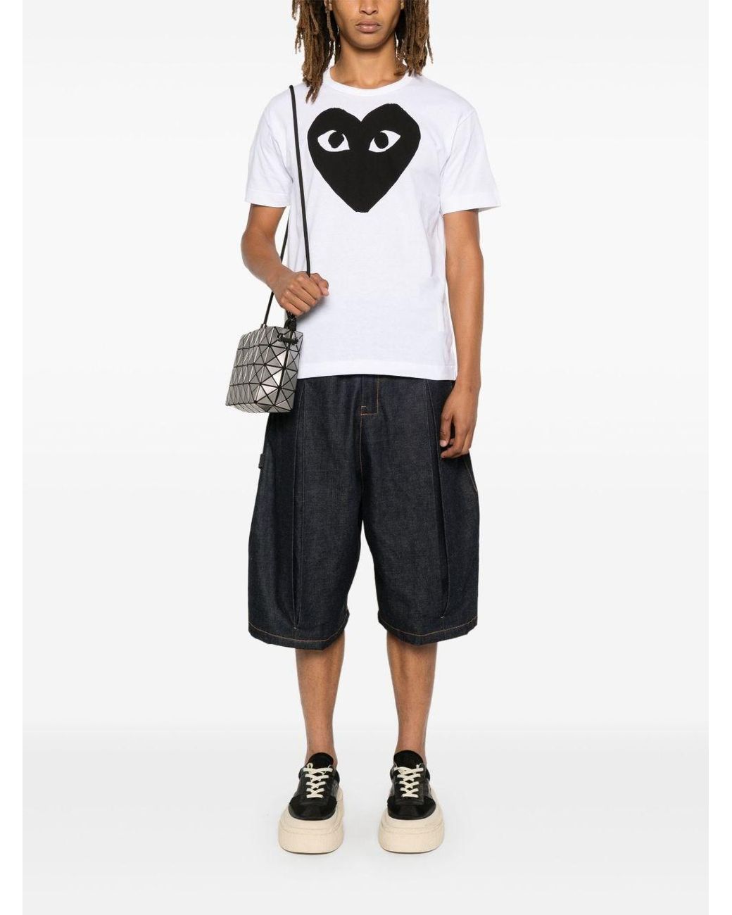 COMME DES GARÇONS PLAY Black Cotton T-Shirt for men