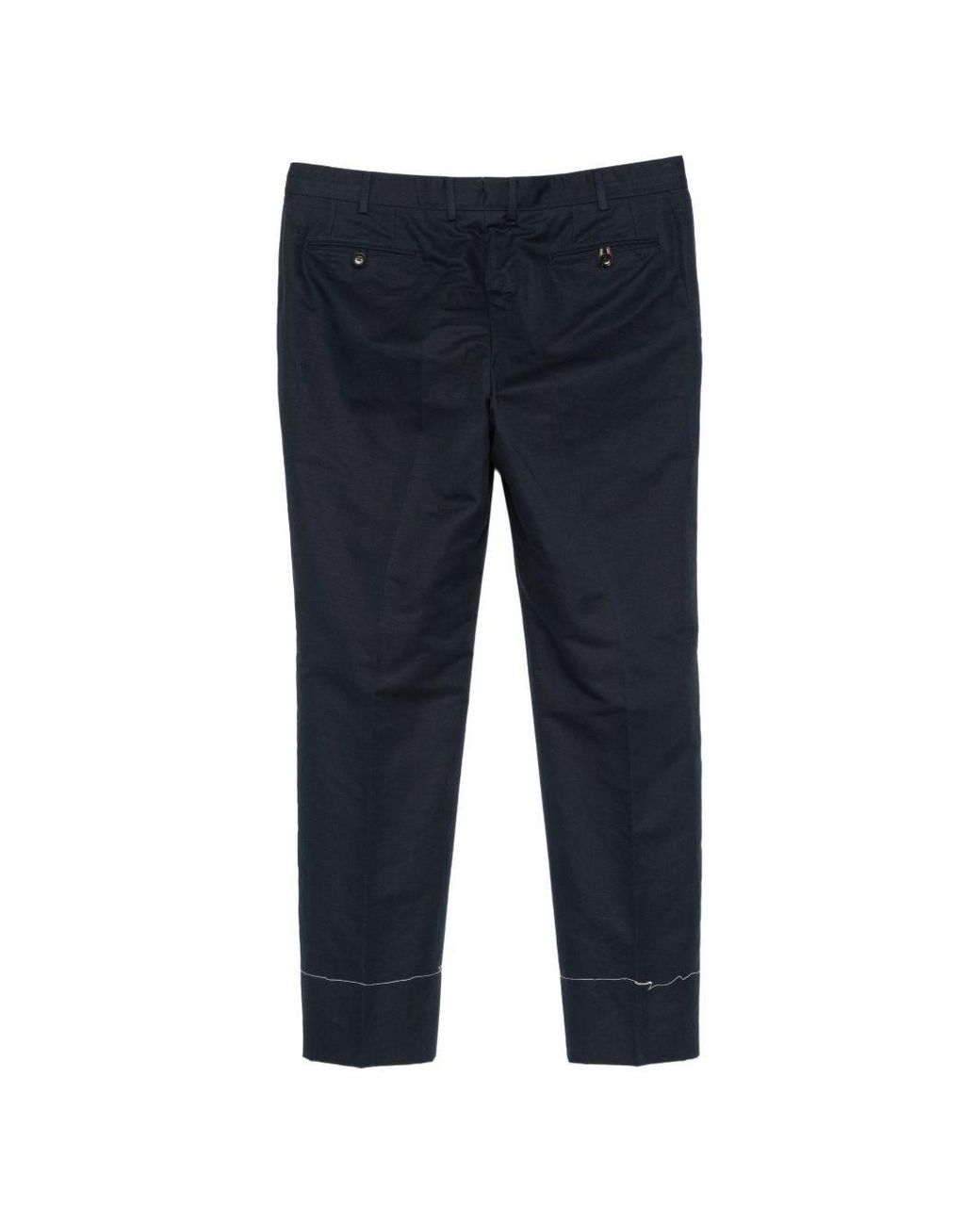 Brioni Blue Pienza Linen And Cotton Trousers for men