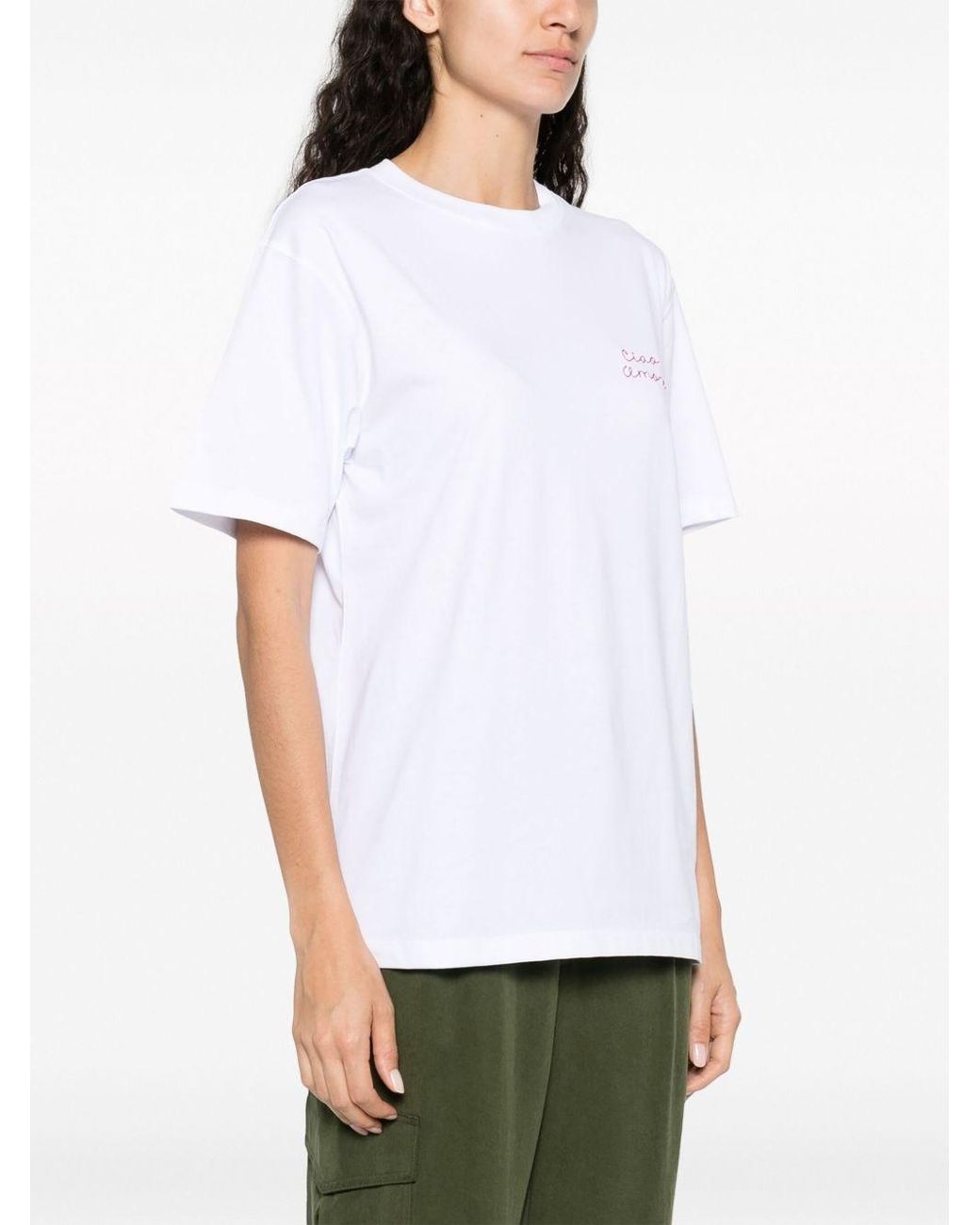 Giada Benincasa White T-Shirt Ciao Amore