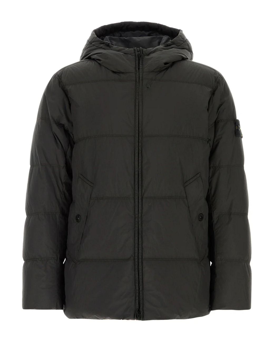 Stone Island Black Crinkle Reps Ny Puffer Jacket for men