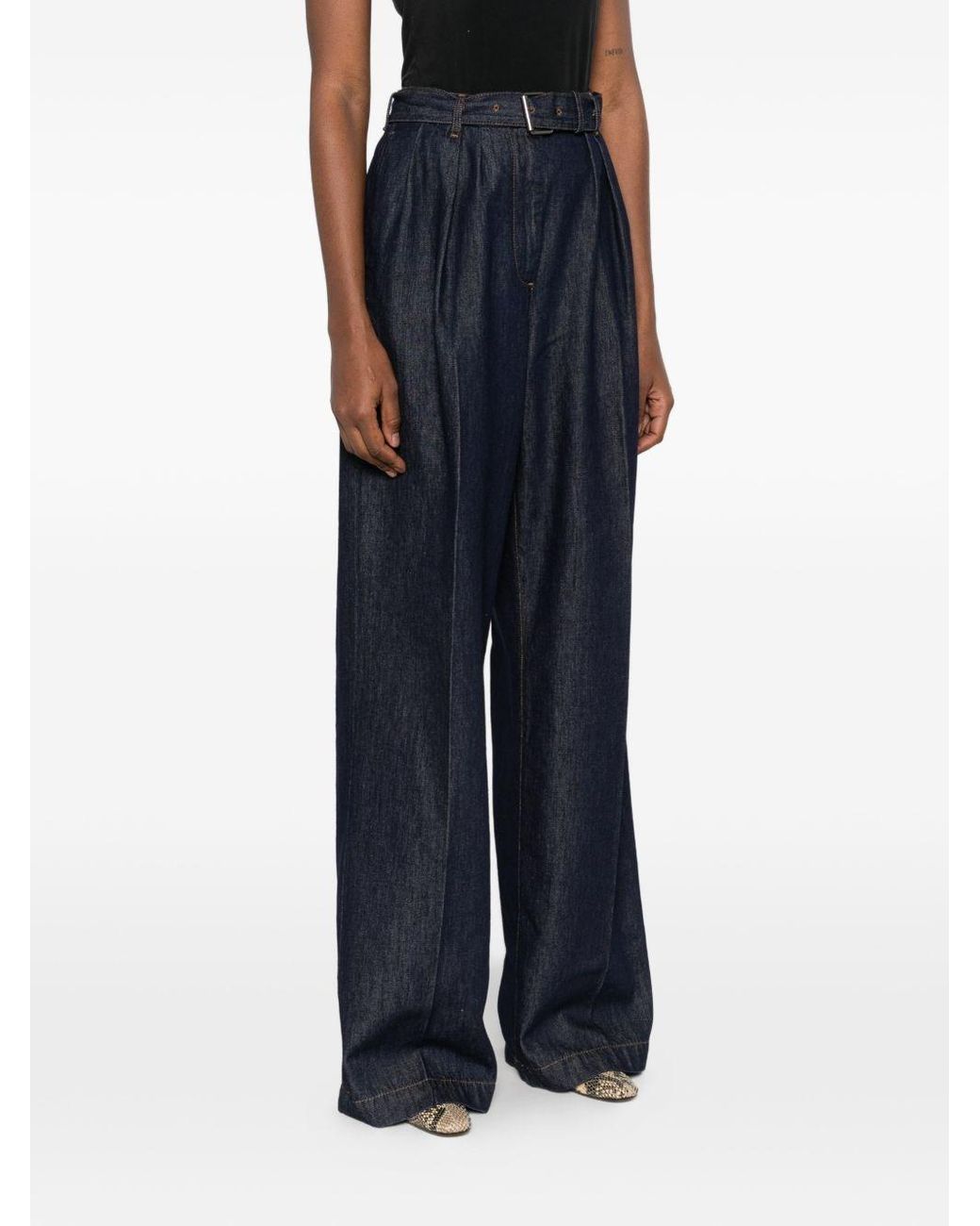 Dries Van Noten Blue Peaches Cotton Trousers