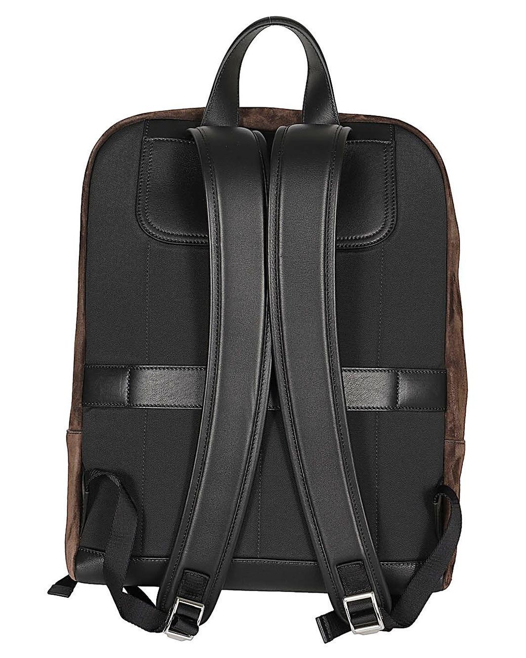 Brioni Brown Via Veneto Suede Leather Backpack for men