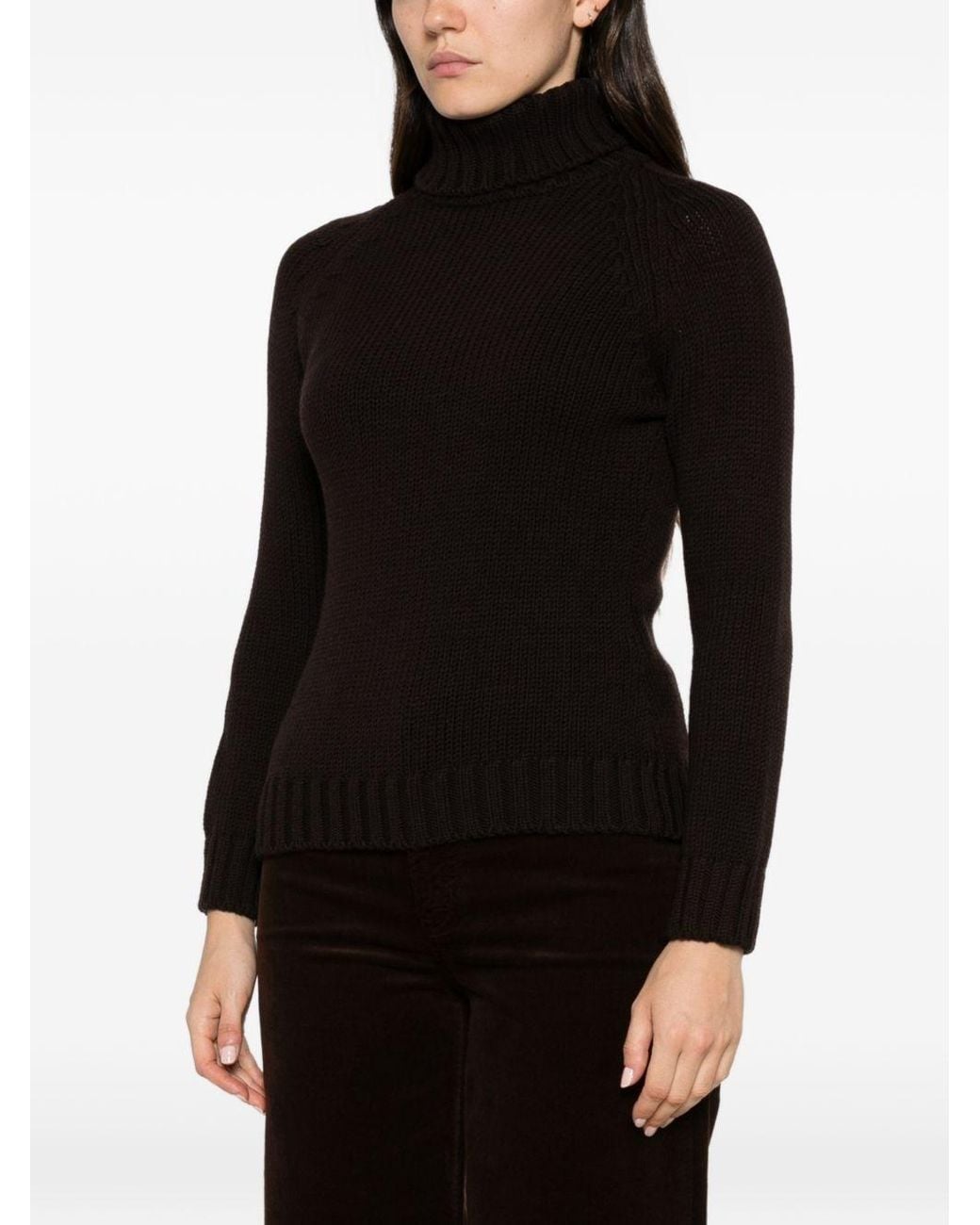 Base London Black Wool Turtle-Neck Sweater