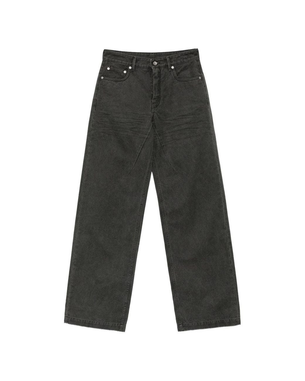 Rick Owens Gray Wide-Leg Denim Jeans