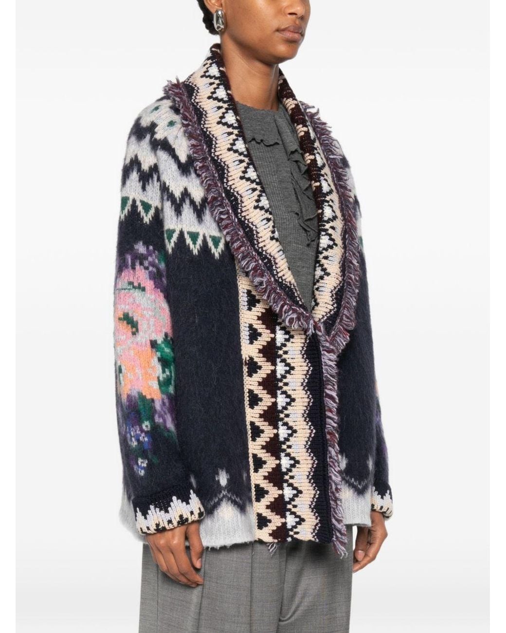 Forte_forte Blue Wool Oversized Cardigan