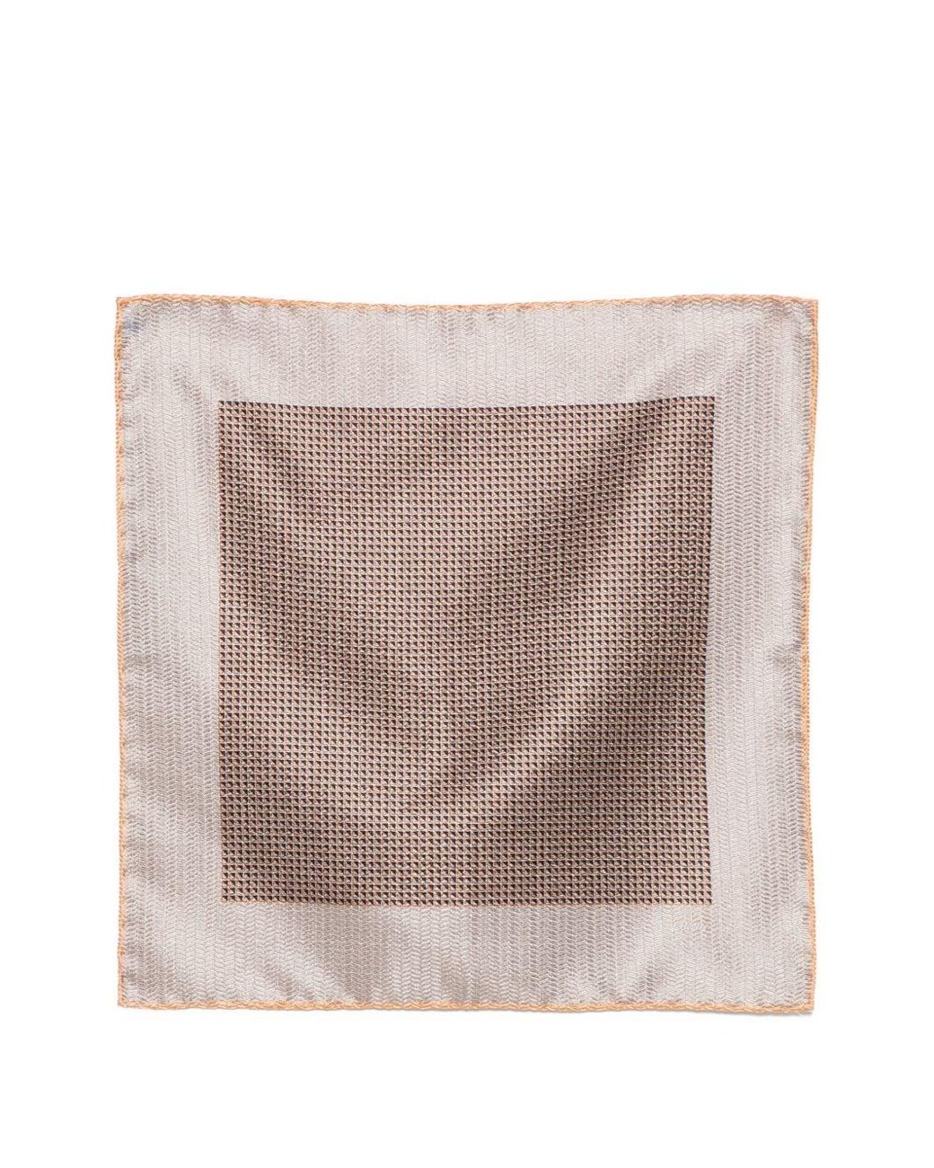 Brioni Natural Pritned Silk Foulard for men