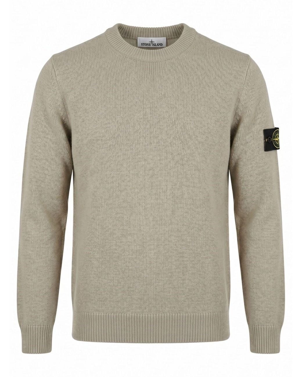 Stone Island Gray Sweater With Logo for men