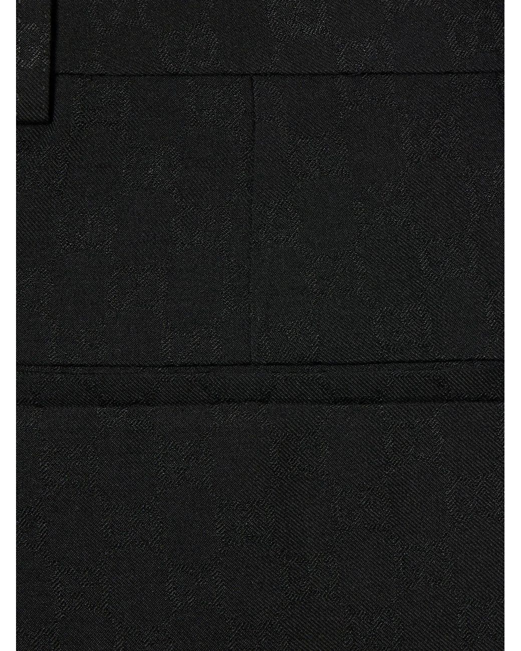 Gucci Black Gg Wool Trousers for men