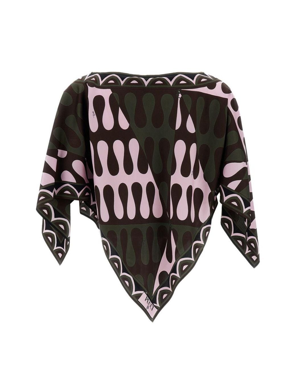 Emilio Pucci Black Printed Silk Blouse