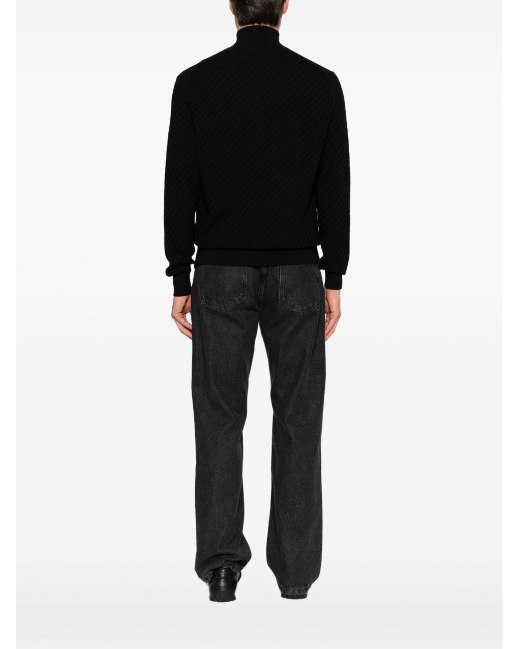 Brioni Black Cotton And Silk Cardigan By for men