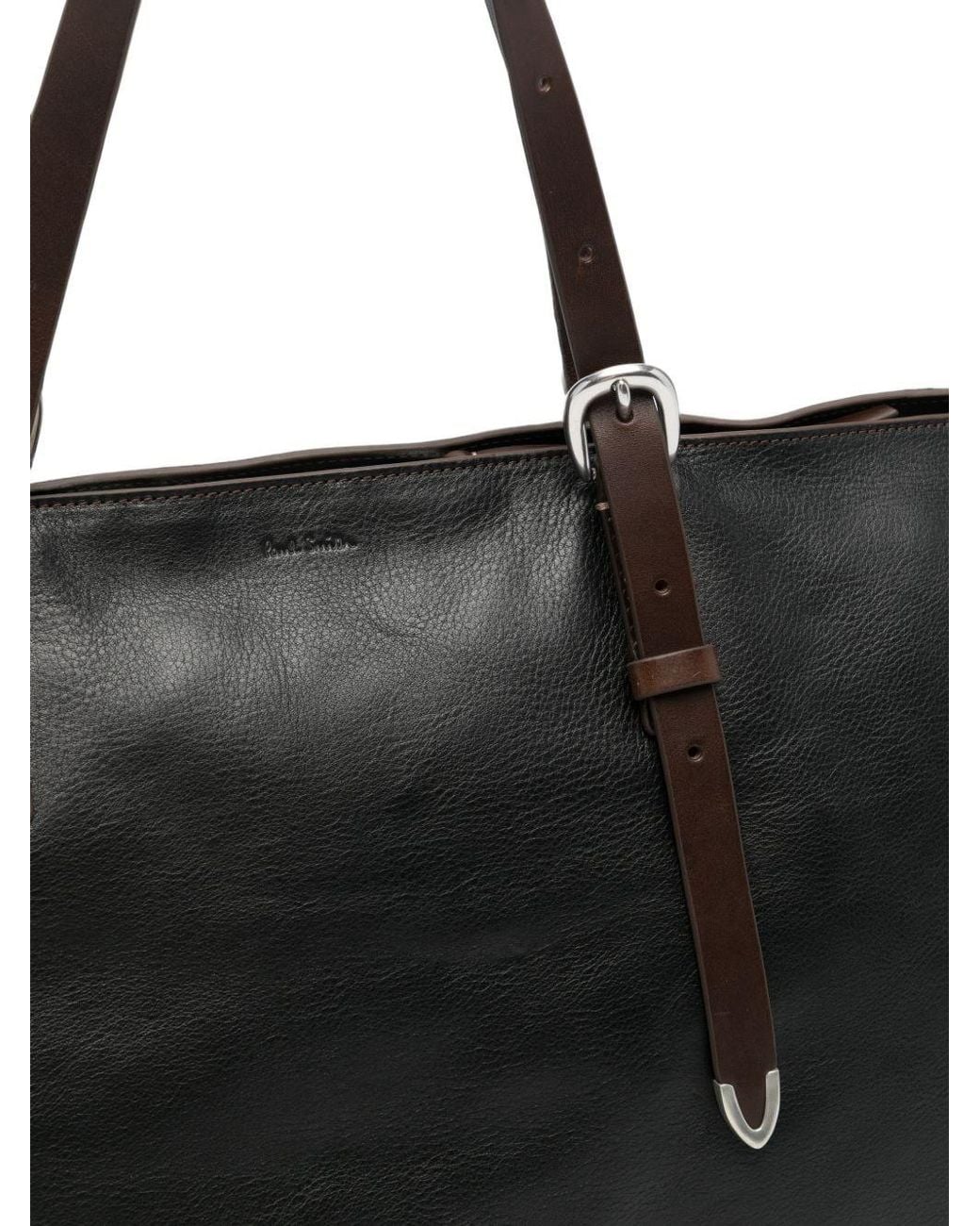 Paul Smith Black Leather Duffle Bag for men