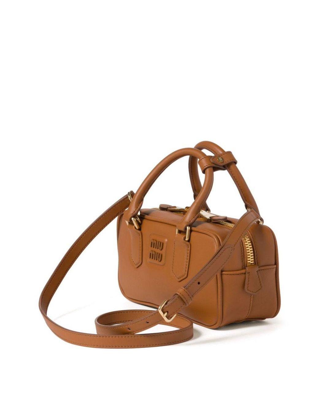 Miu Miu Brown Arcadie Nappa Leather Bag
