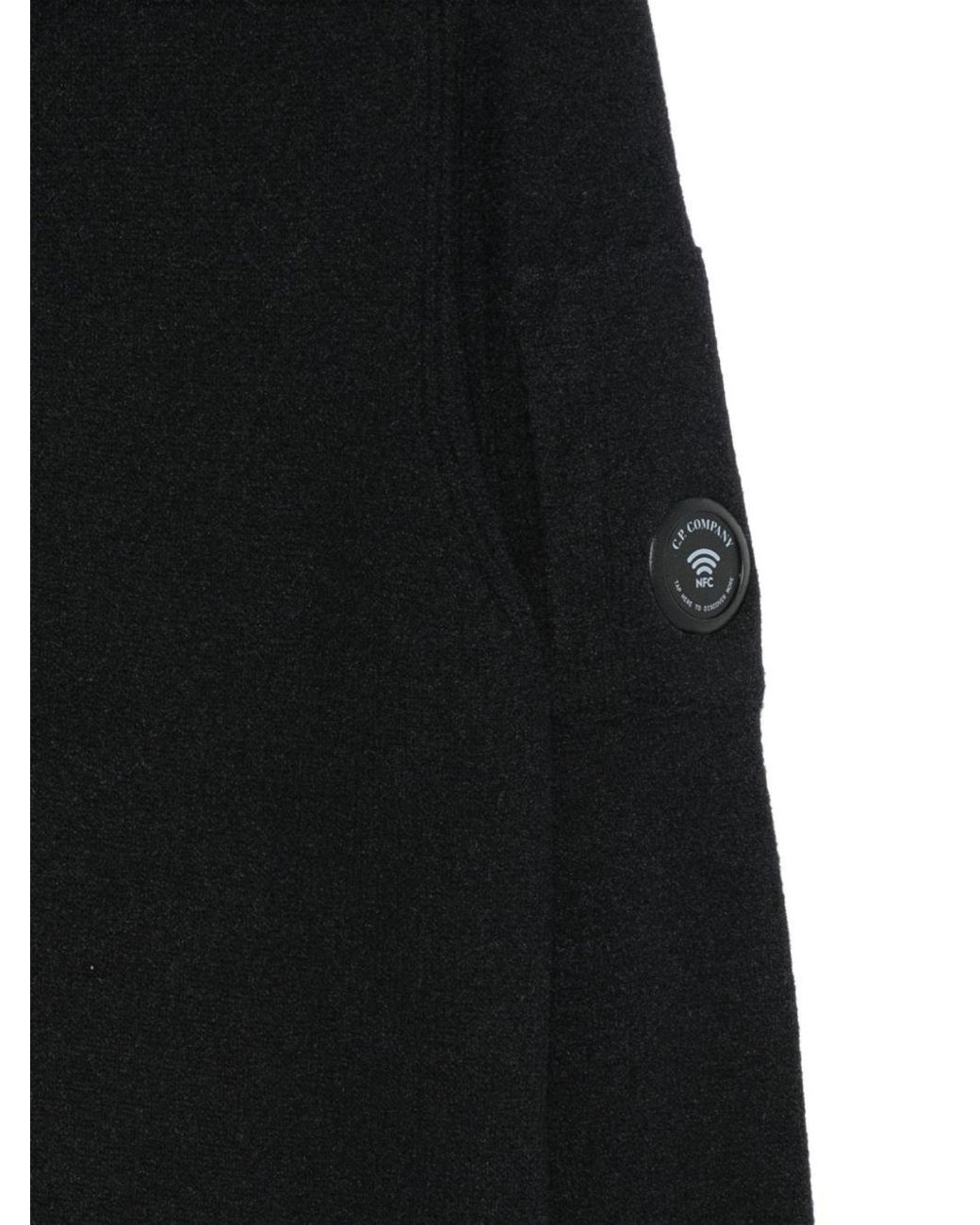 C P Company Black Wool Blend Sweater By for men