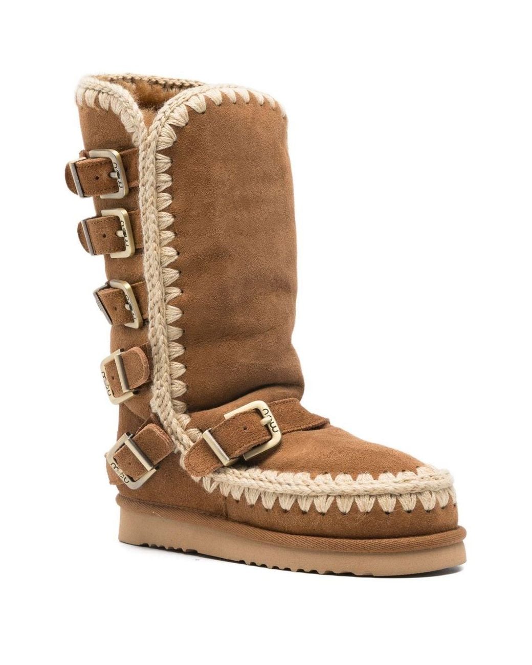 Mou Brown Eskimo 40 Buckle Straps Boots