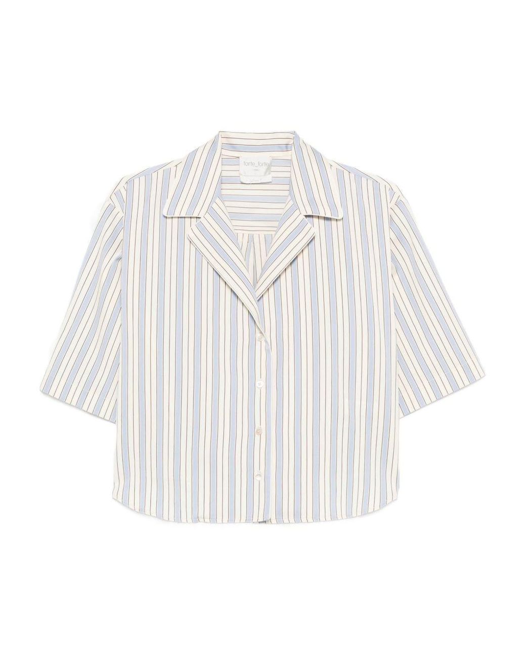 Forte_forte White Striped Shirt