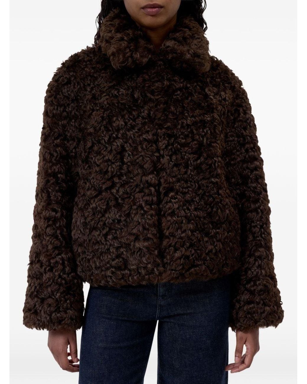 Closed Black Faux Fur Jacket