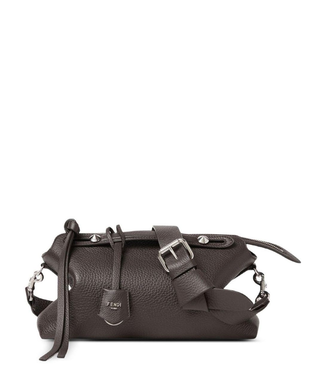 Fendi Gray By The Way Medium Leather Handbag