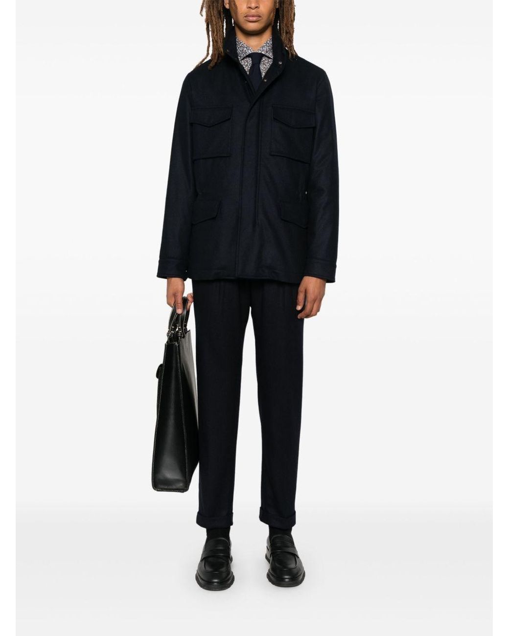 Boglioli Blue Four Pockets Outewear Jacket for men