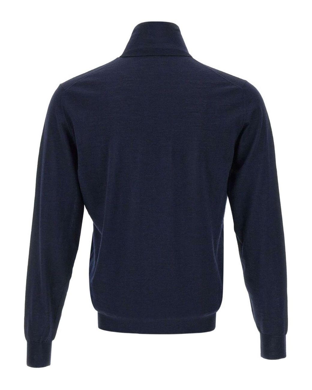FILIPPO DE LAURENTIIS Blue Merino Wool Turtleneck for men