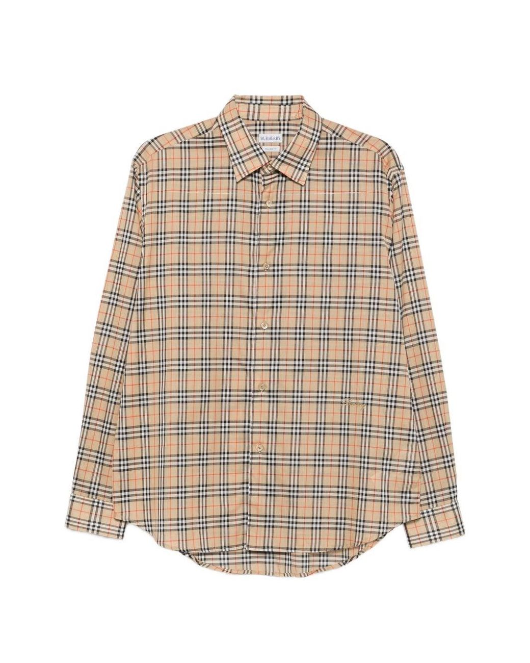 Burberry Natural Check Cotton Shirt for men