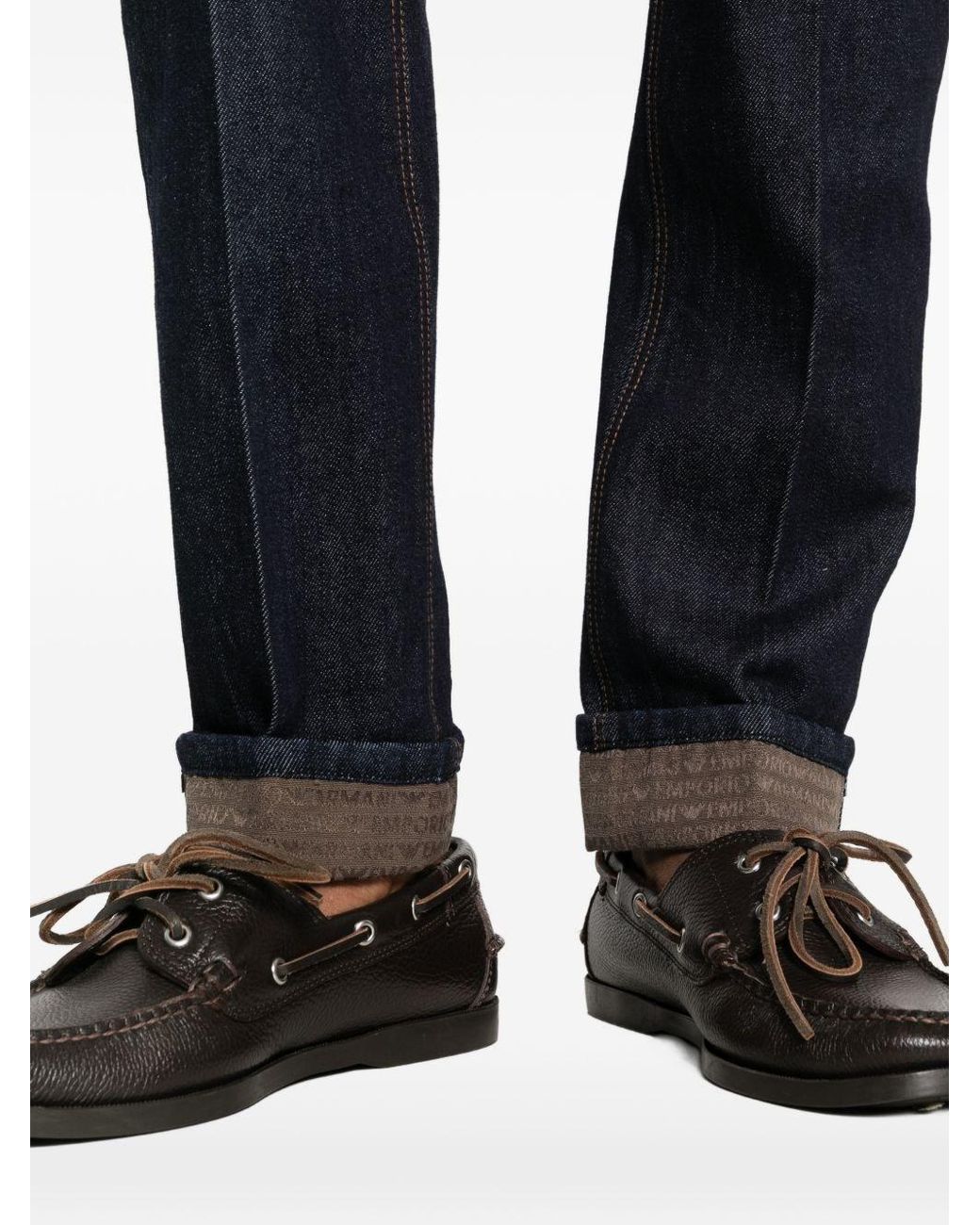 Emporio Armani Blue Slim Denim Jeans for men