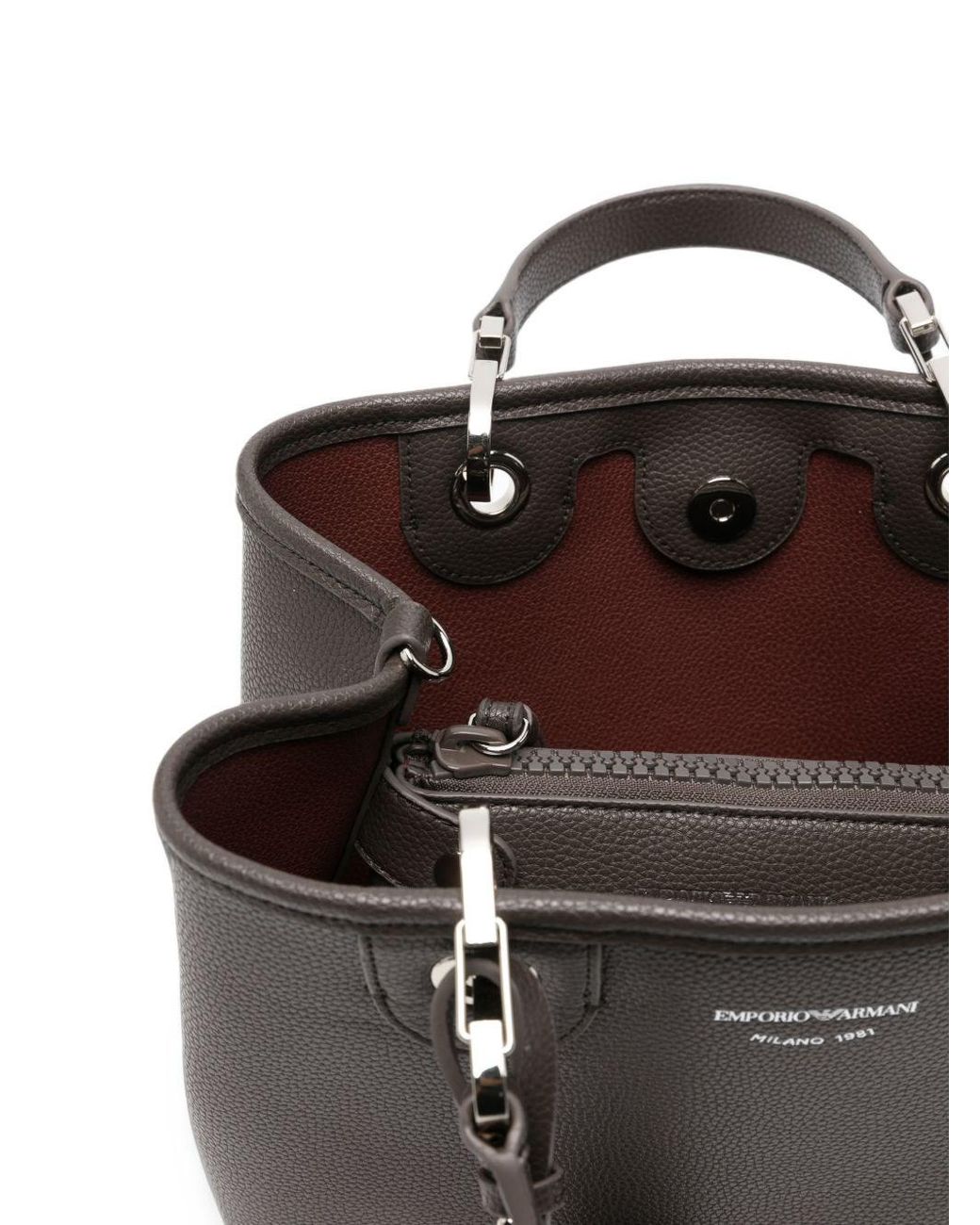 Emporio Armani Black Myea Small Tote Bag