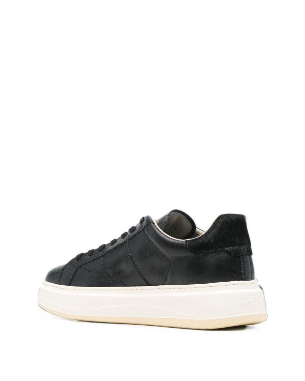 Woolrich Black Leather Sneakers
