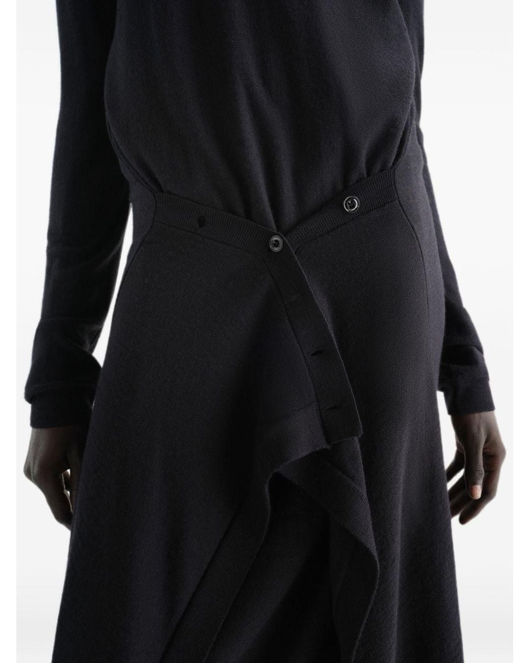 Lemaire Blue Wool Blend Long Dress