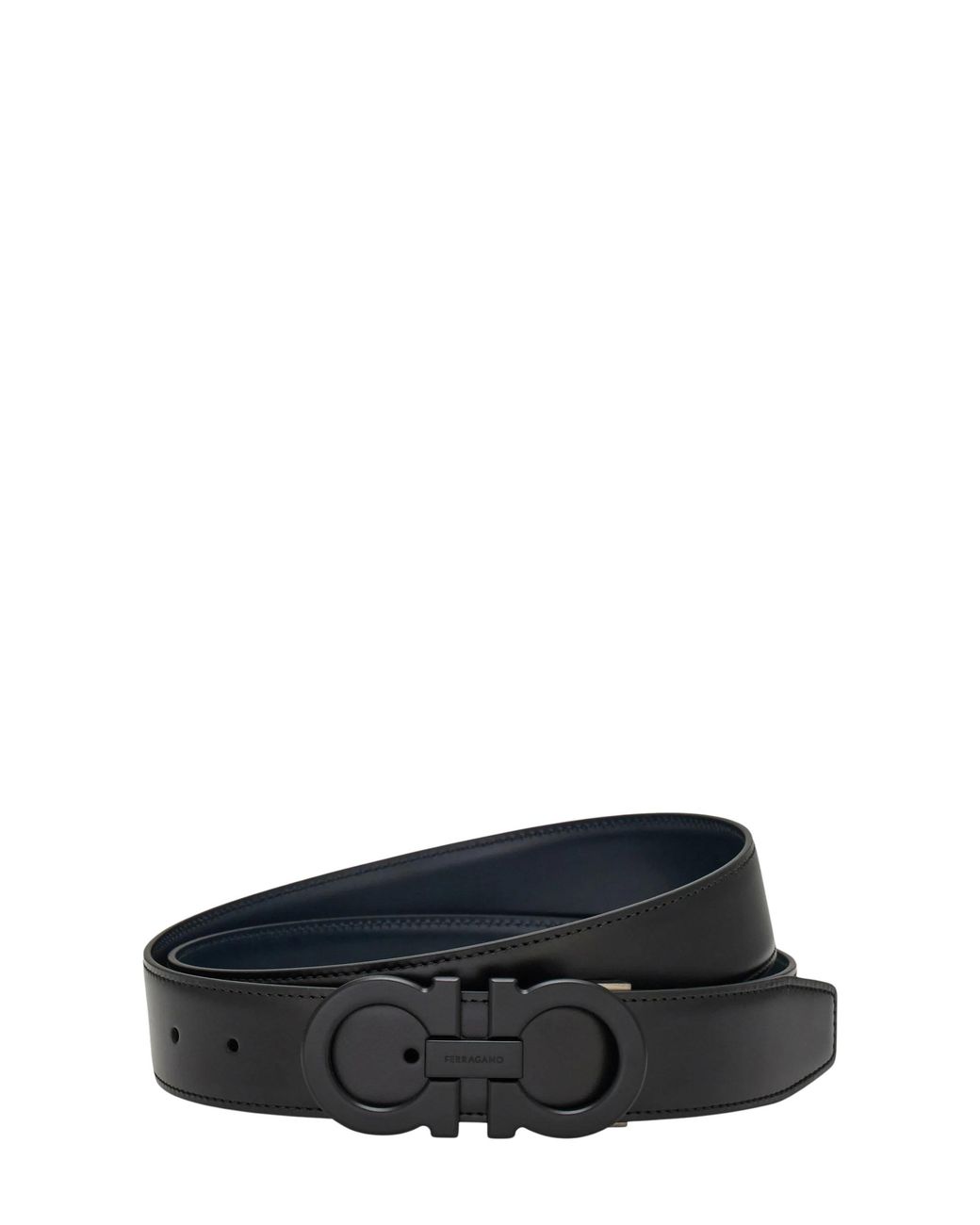 Ferragamo Black Reversible Belt for men