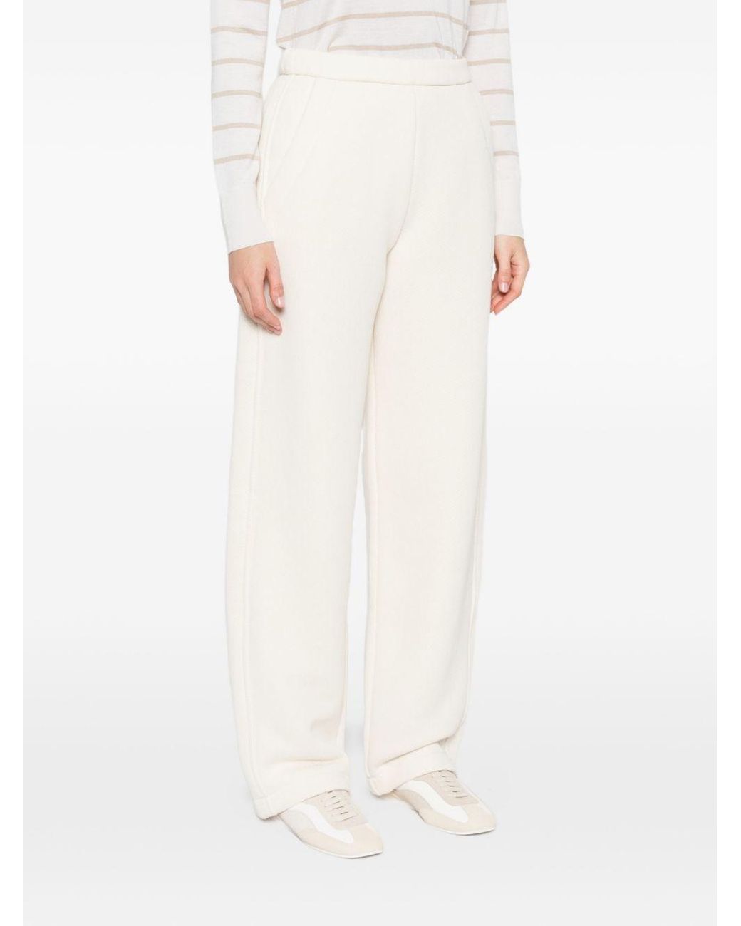 Max Mara White Cotton Sweatpants