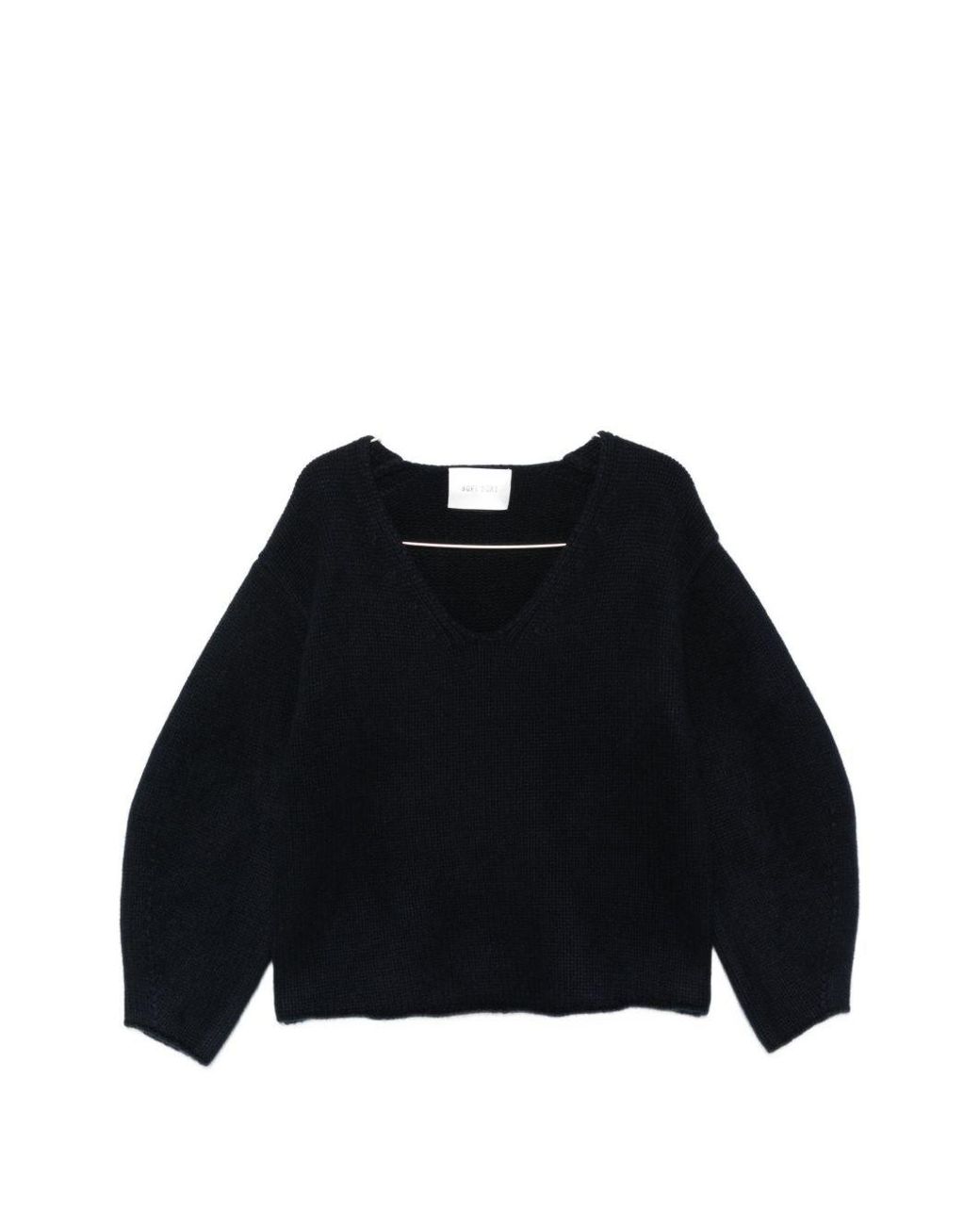 Soft Goat Black Cashmere V-Necked Sweater