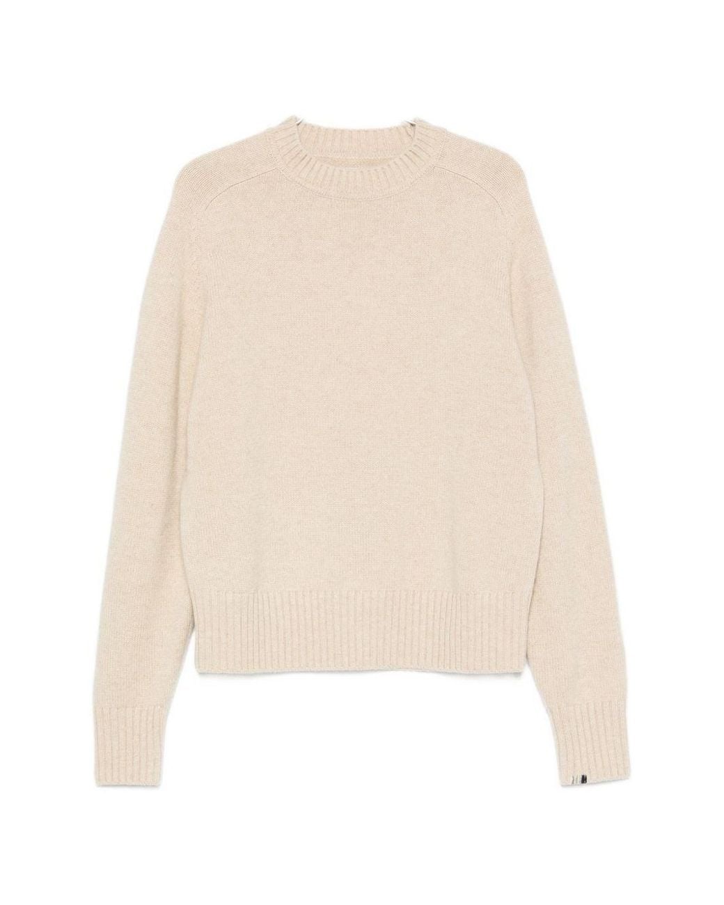 Extreme Cashmere White Cashmere Crewneck Sweater