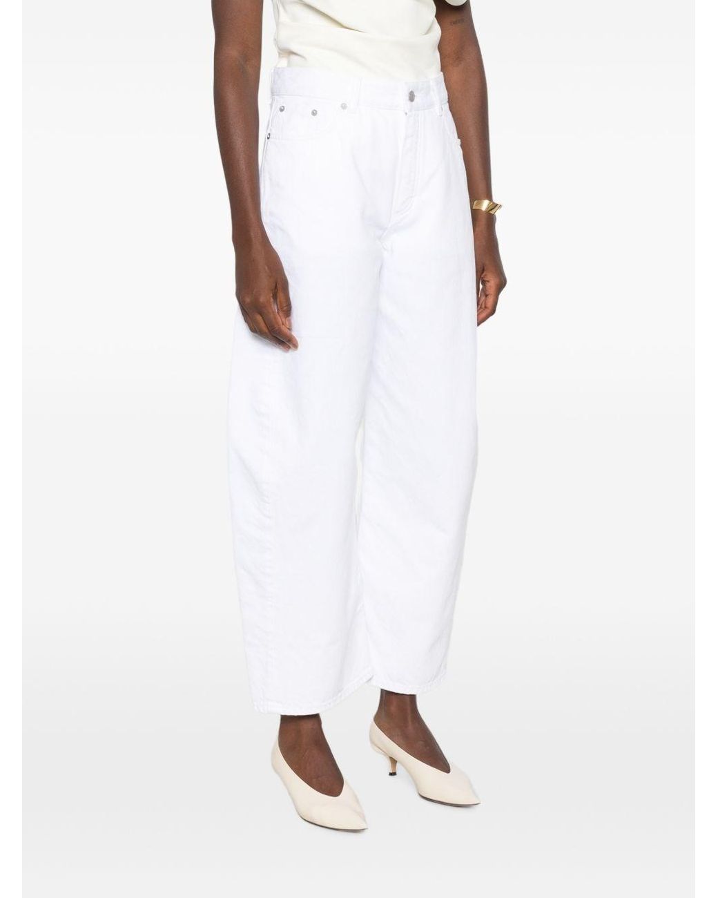 Alaïa White Rodeo Denim Cotton Jeans