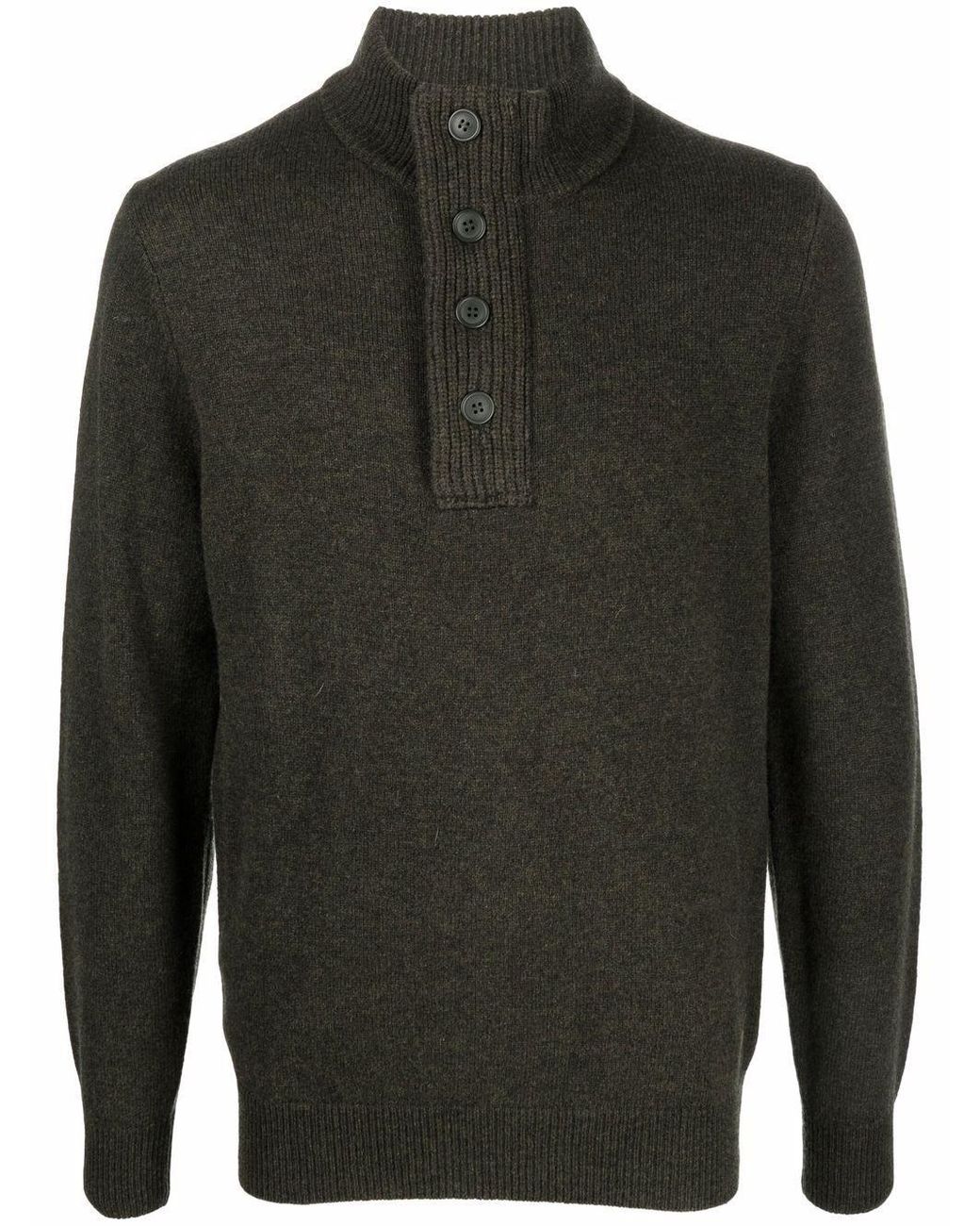 Barbour Gray Sweater With Buttons for men