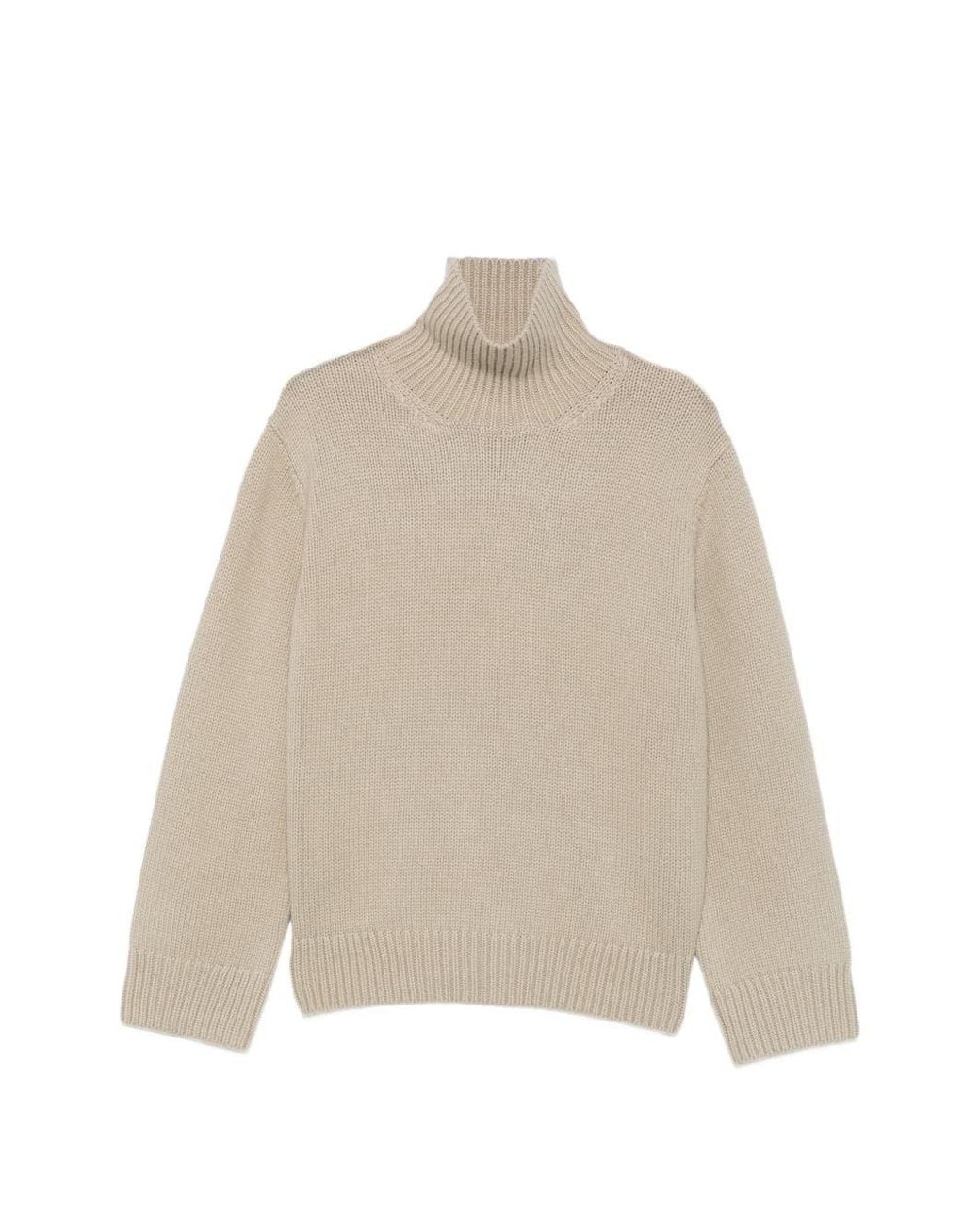 Totême Natural Wool Turtle-Neck Jumper