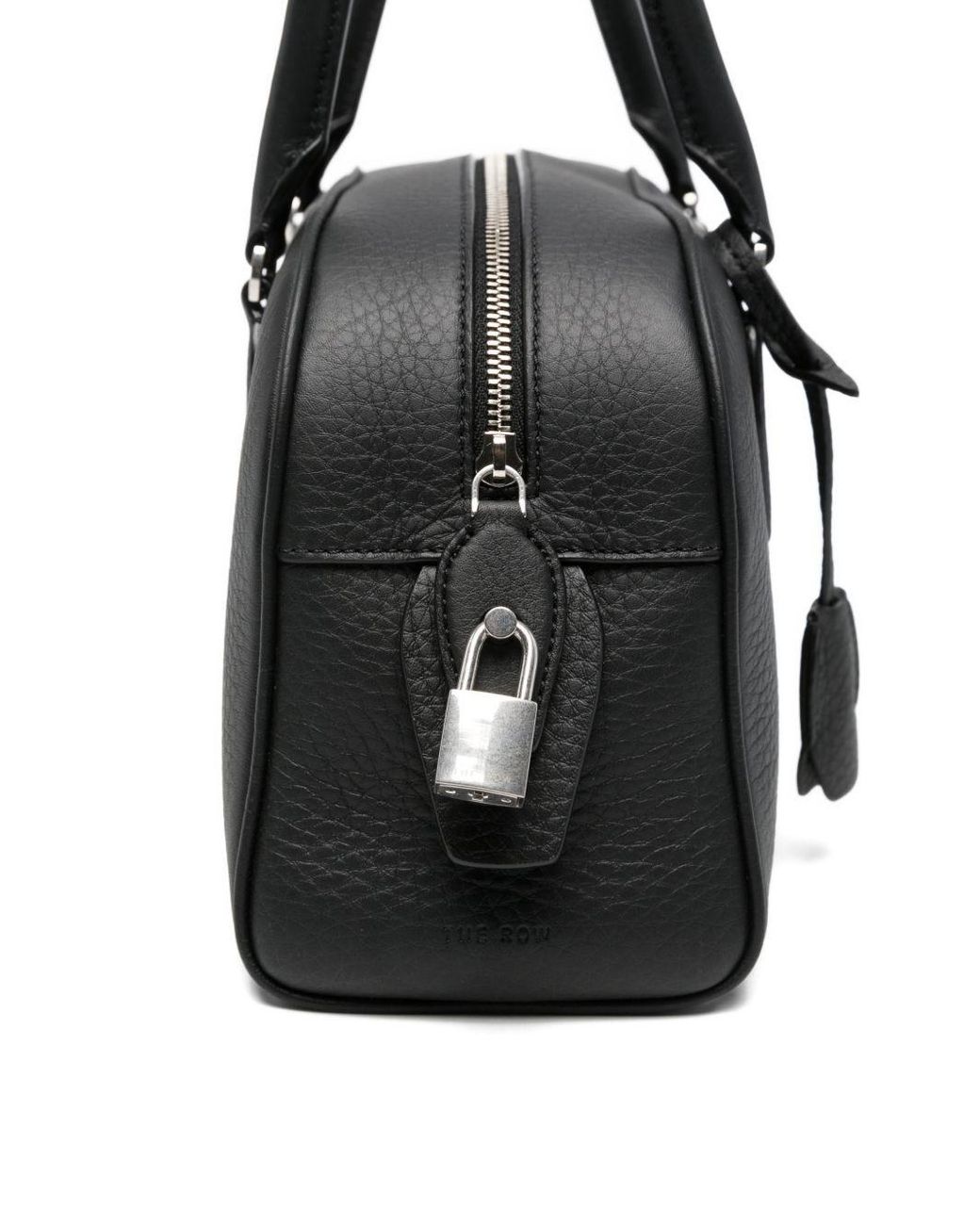 The Row Black India Small Leather Shoulder Bag