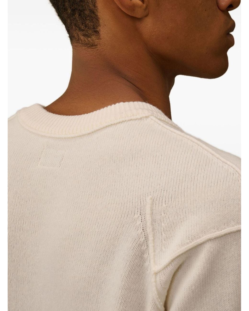 C P Company Natural Goggle Knit Top for men